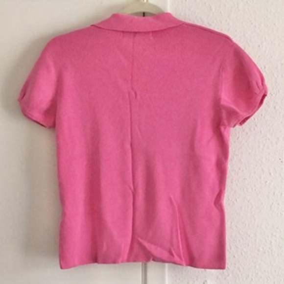Women’s pink cotton short sleeve blouse top - size medium - Picture 3 of 4